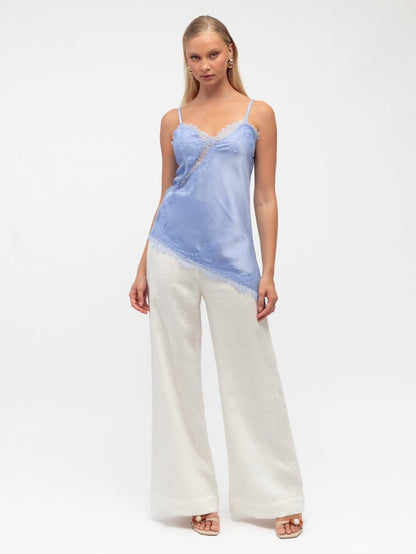 The Cleo Asymmetrical Top - Sky Blue