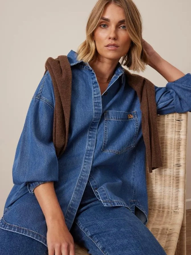 Gwynne Denim Shirt - Fresh Indigo