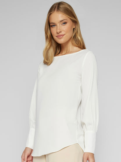 The Lacey Long Sleeve Blouse - White