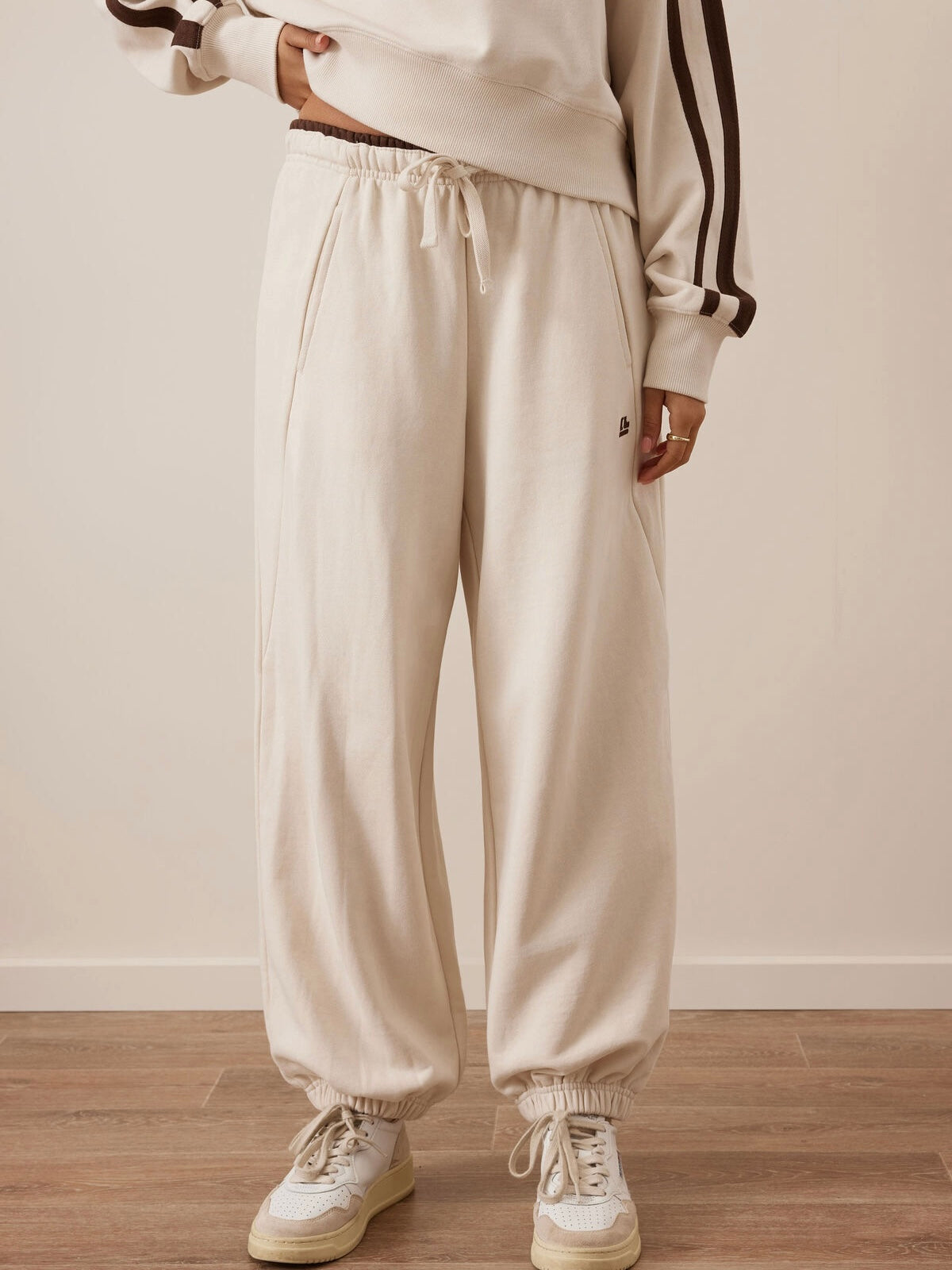 Bowie Barrel Leg Track Pants - Buff