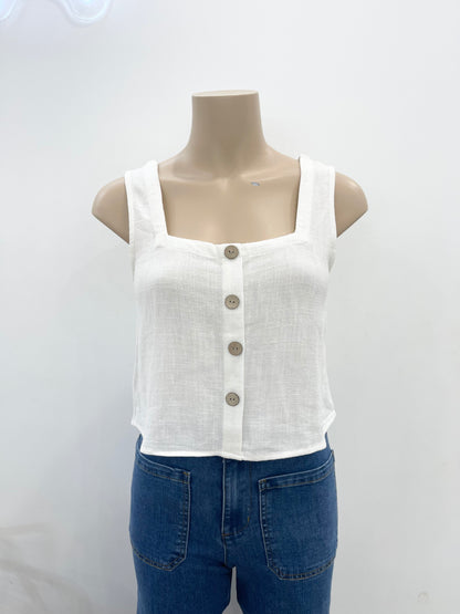 Mila Crop Top - White