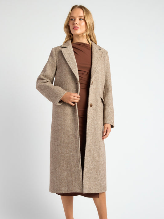 The Herringbone Coat - Chocolate