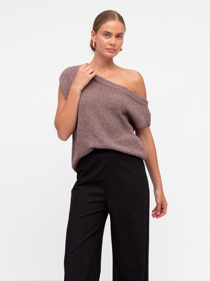 The Sienna Knit Top - Chocolate