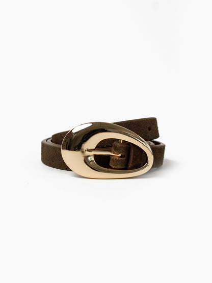 The Celina Leather Belt - Olive