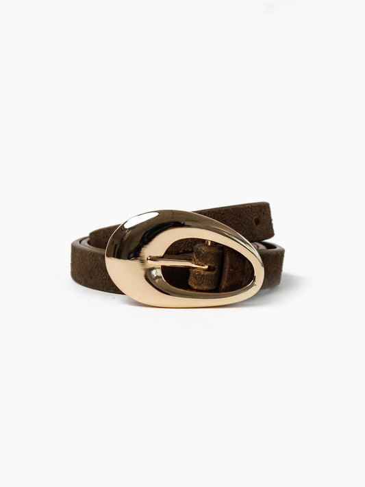 The Celina Leather Belt - Olive