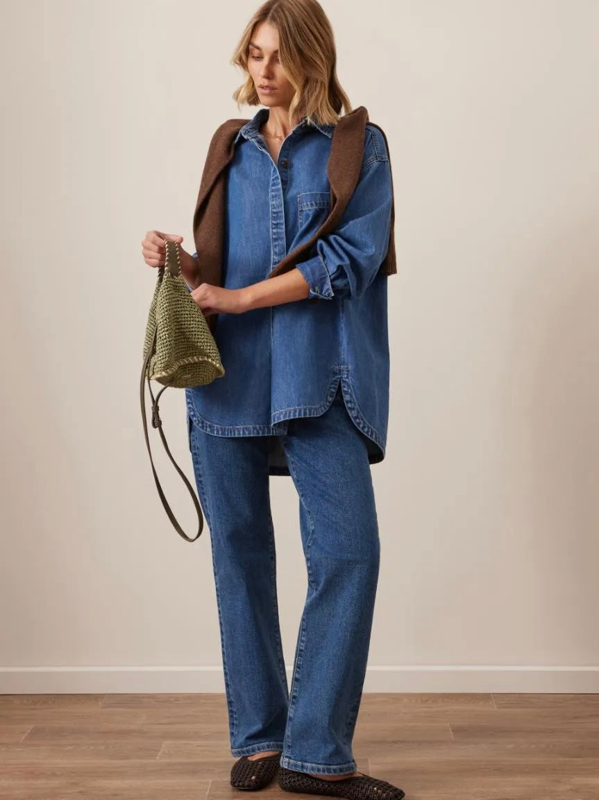Gwynne Denim Shirt - Fresh Indigo