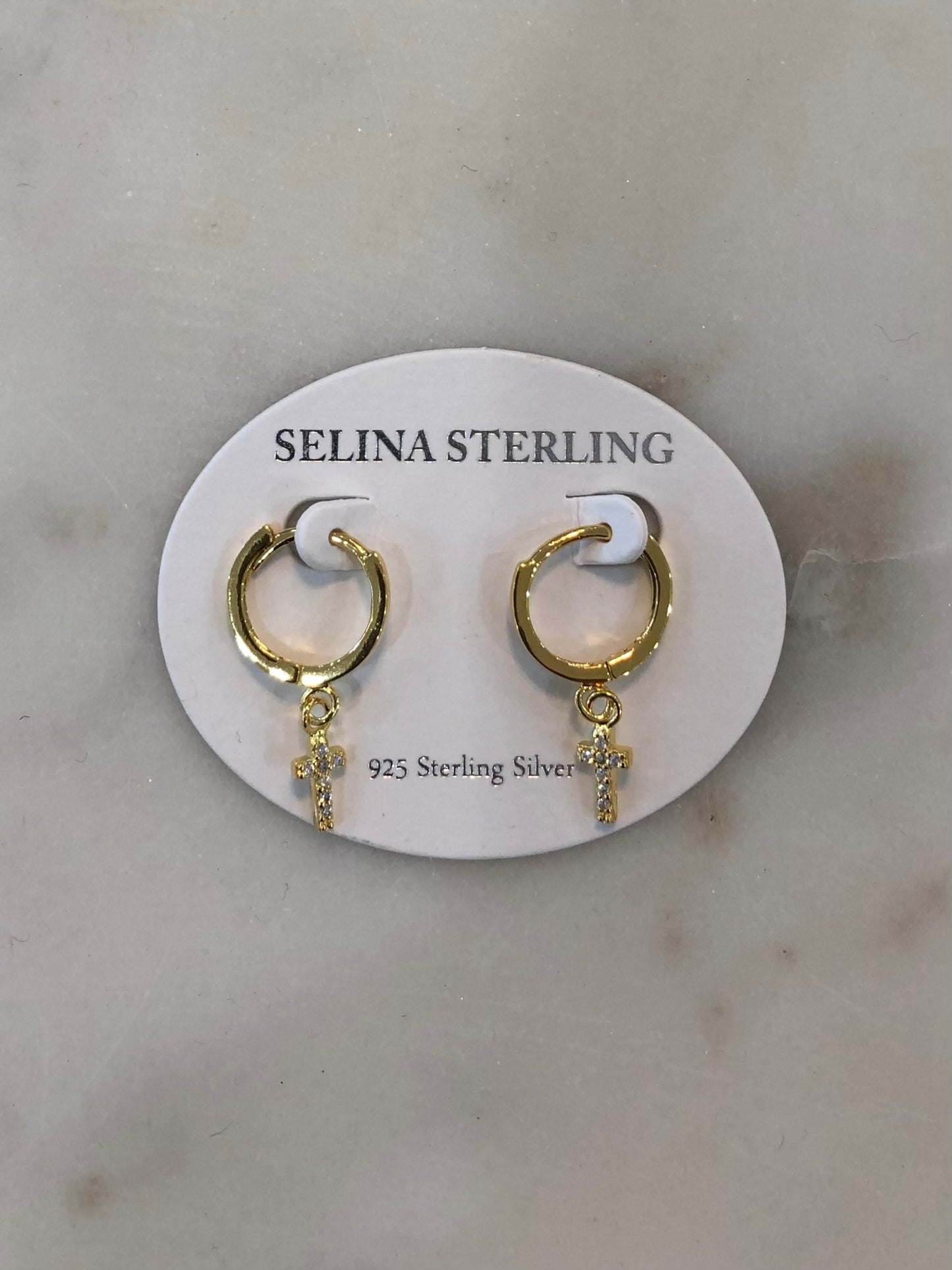 Faith Sterling Huggie Earrings