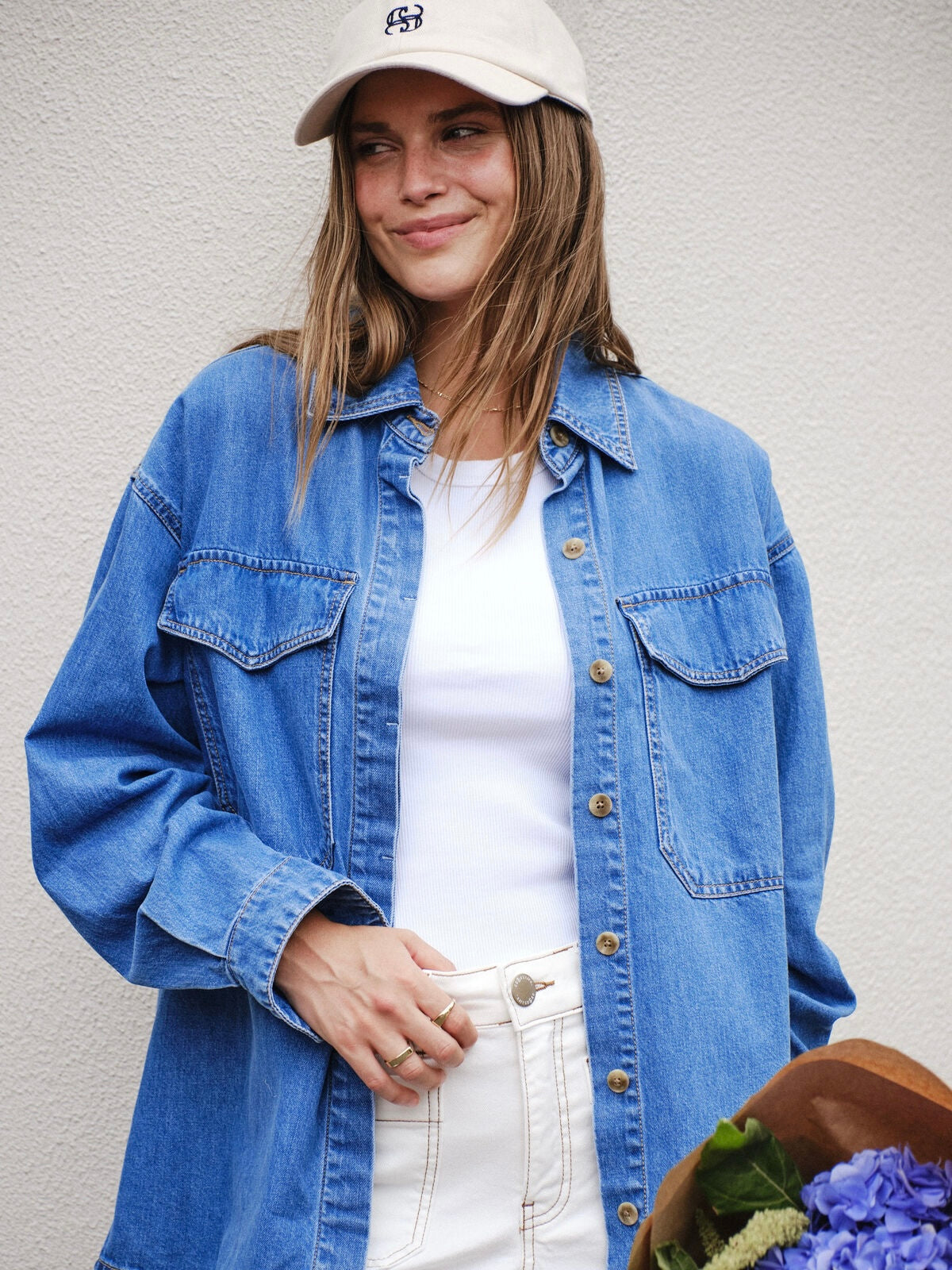 Essential Denim Shirt - Mid Blue Wash