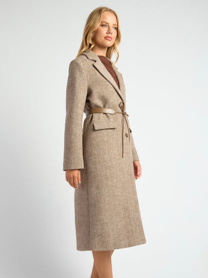The Herringbone Coat - Chocolate