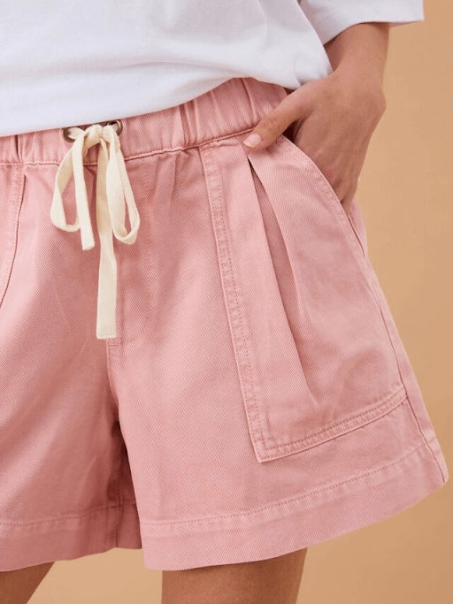 Darcy Relaxed Everyday Shorts - Washed Pink