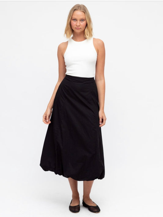 The Bubble Midi Skirt - Black