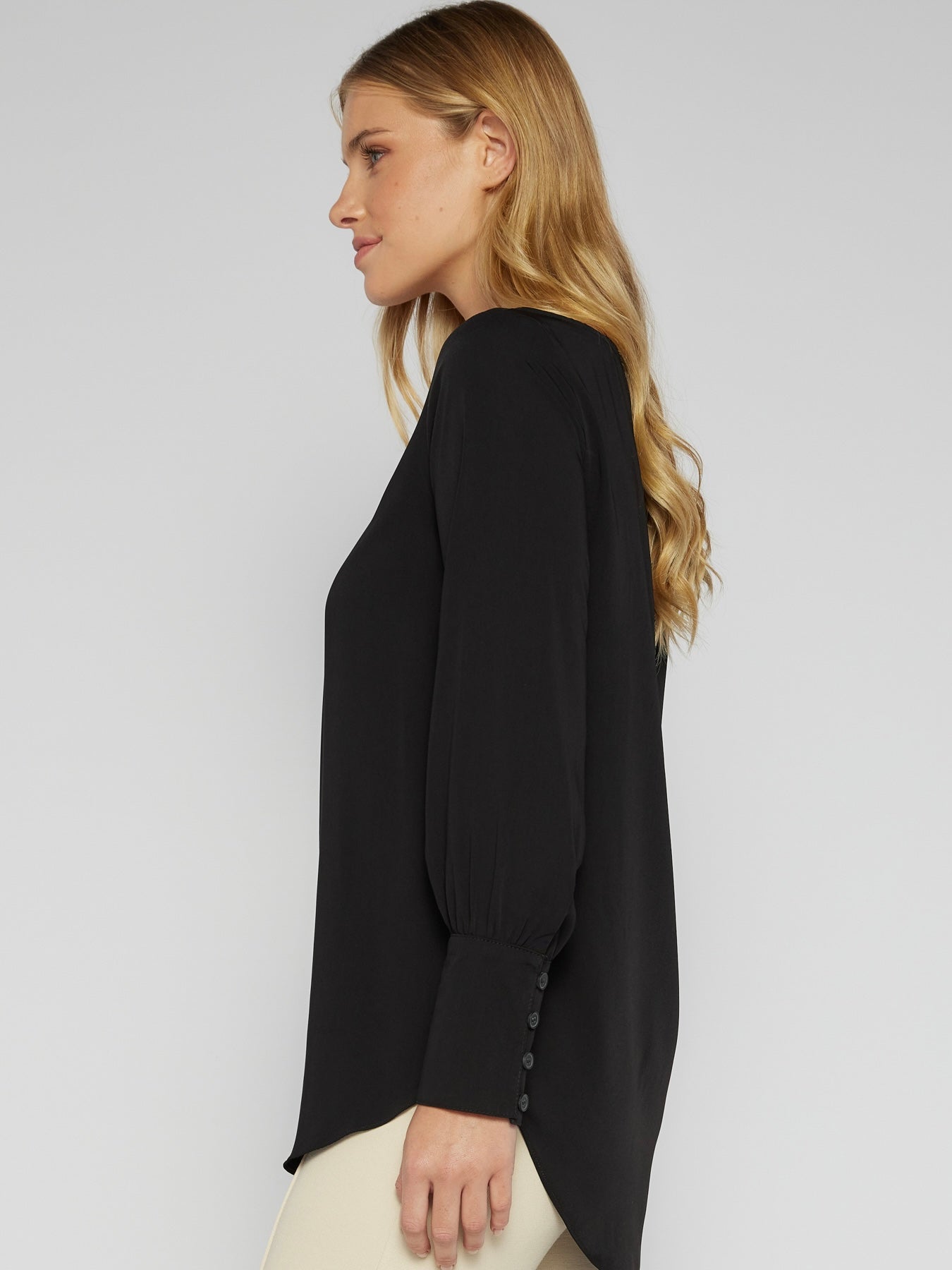 The Lacey Long Sleeve Blouse - Black