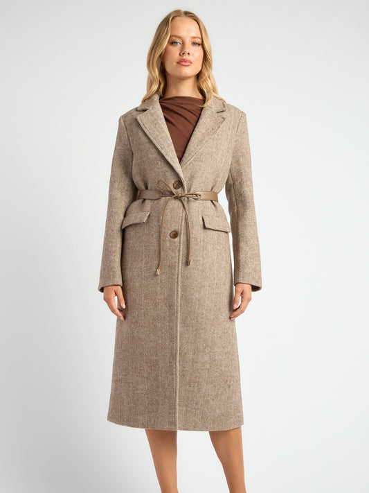 The Herringbone Coat - Chocolate
