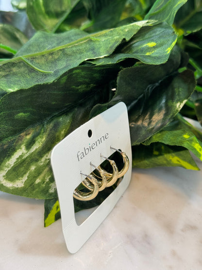 Penny hoop earrings