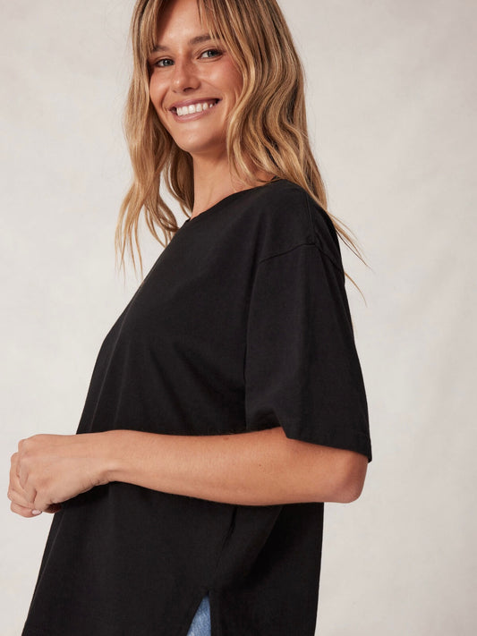 Stevie Slouchy Tee - Black
