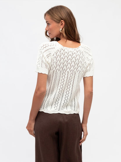 The Doll Knit Top - White