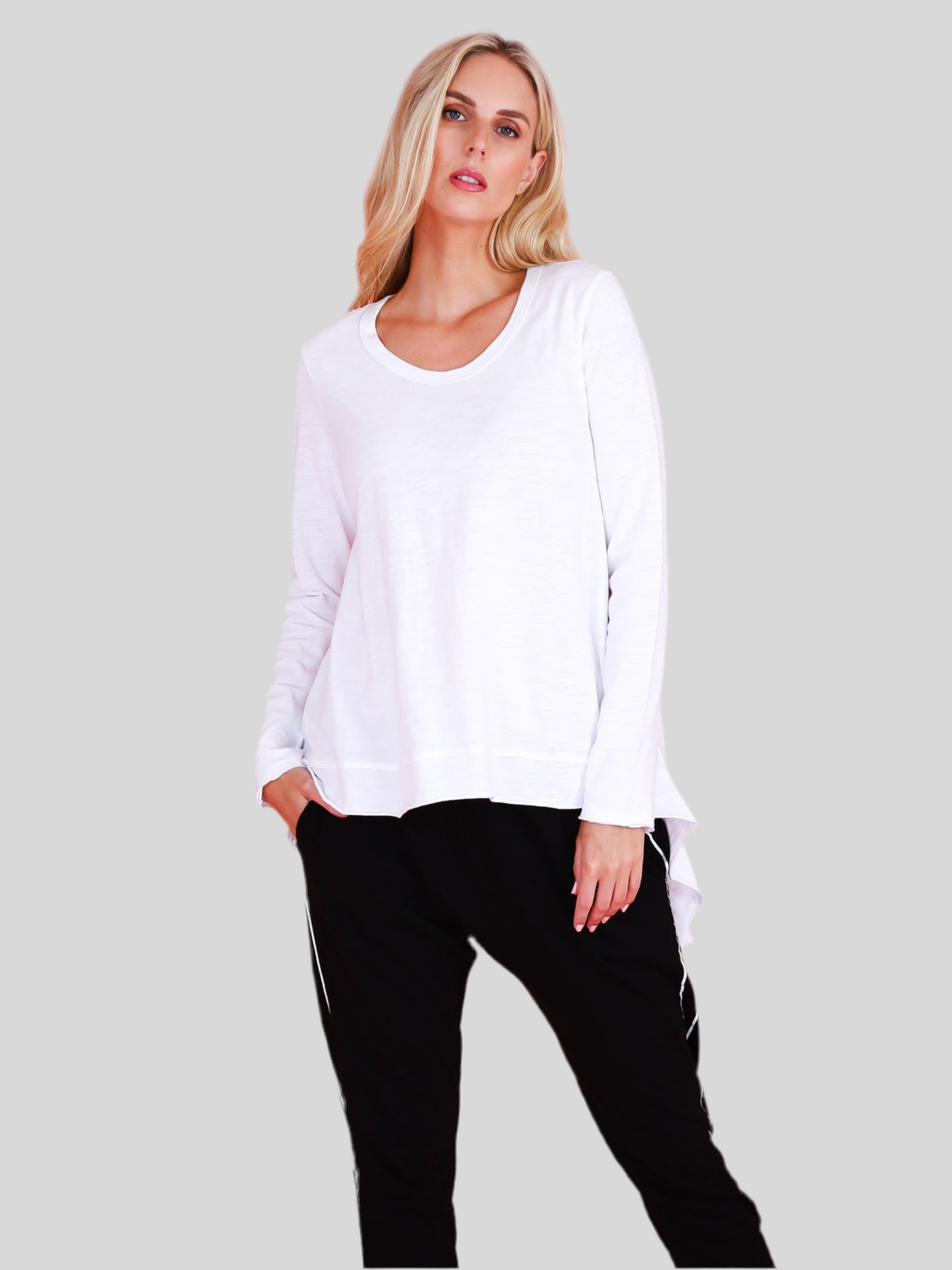 The Willow Long Sleeve Tee - White