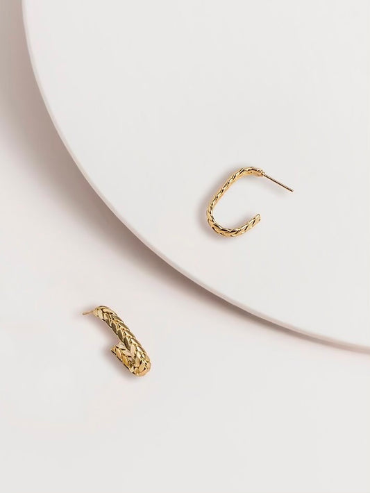 Adelaide Plait Hoop Earrings