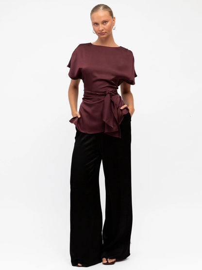 The Taylor Blouse - Merlot