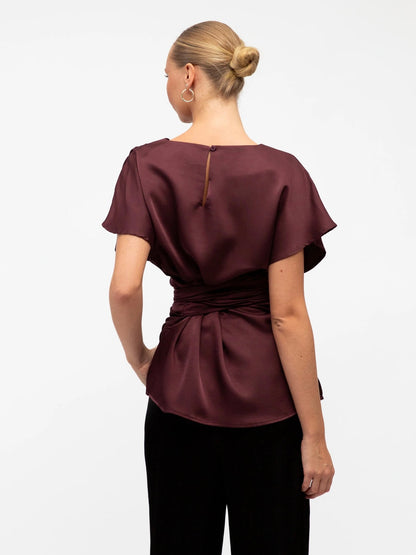 The Taylor Blouse - Merlot