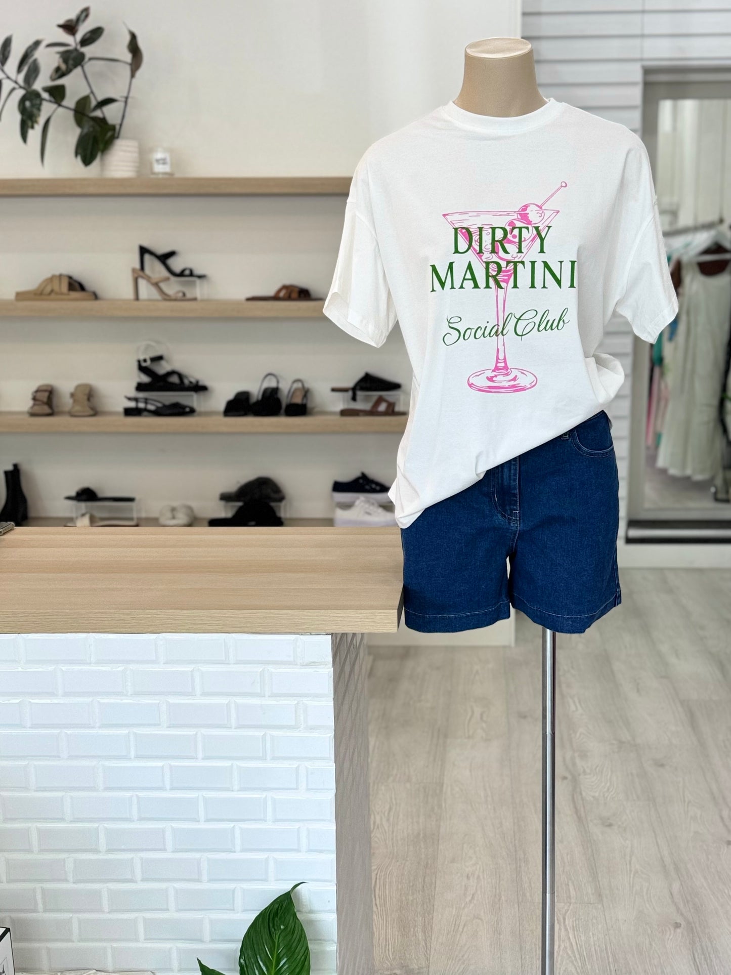 The Dirty Martini Tee - White