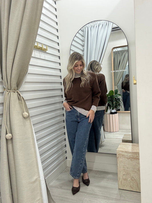 The Harper Knit Jumper | Chocolate