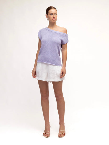 The Sienna Knit Top - Lavender