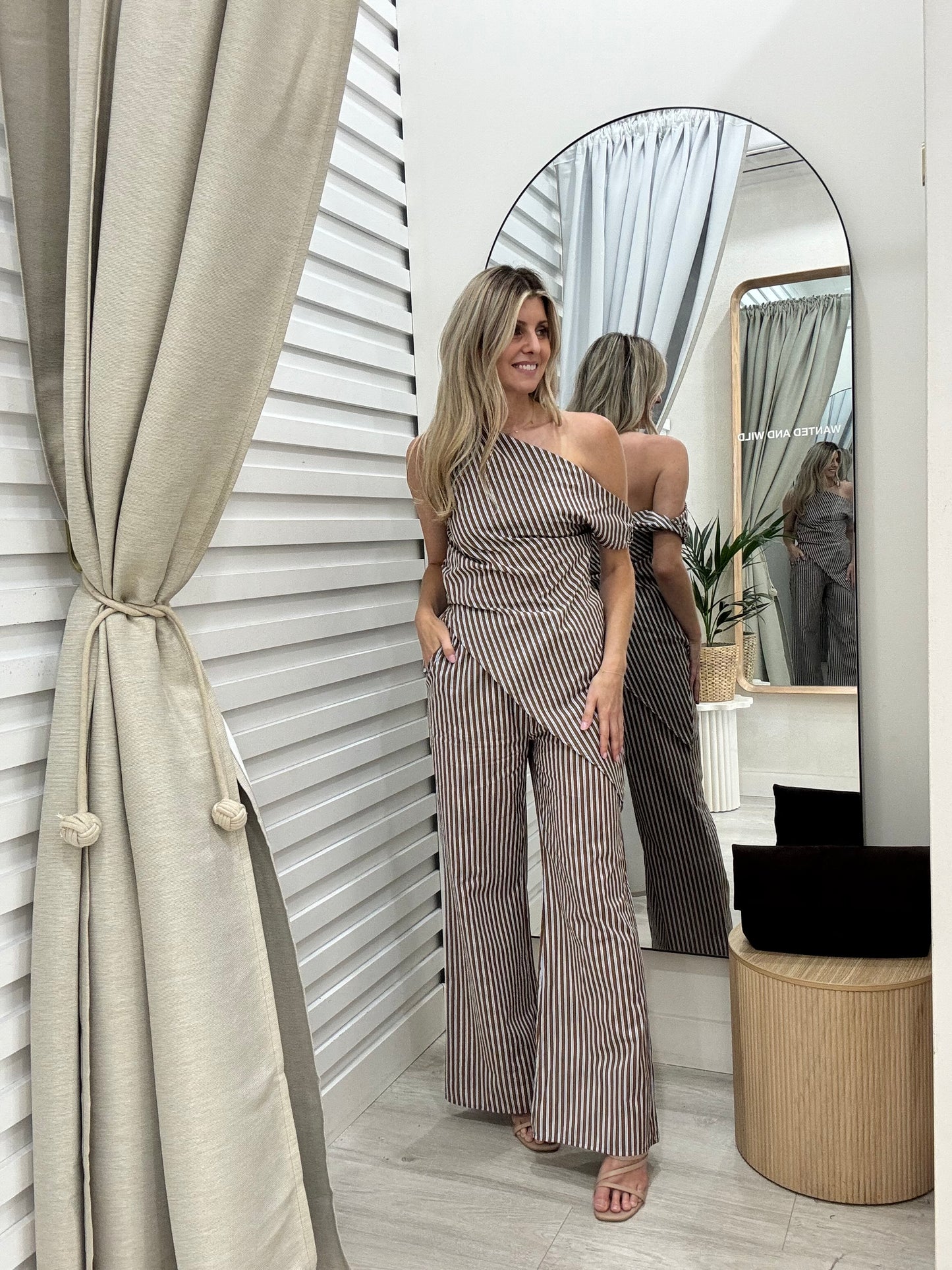 The Adorne Pants Set - Stripe