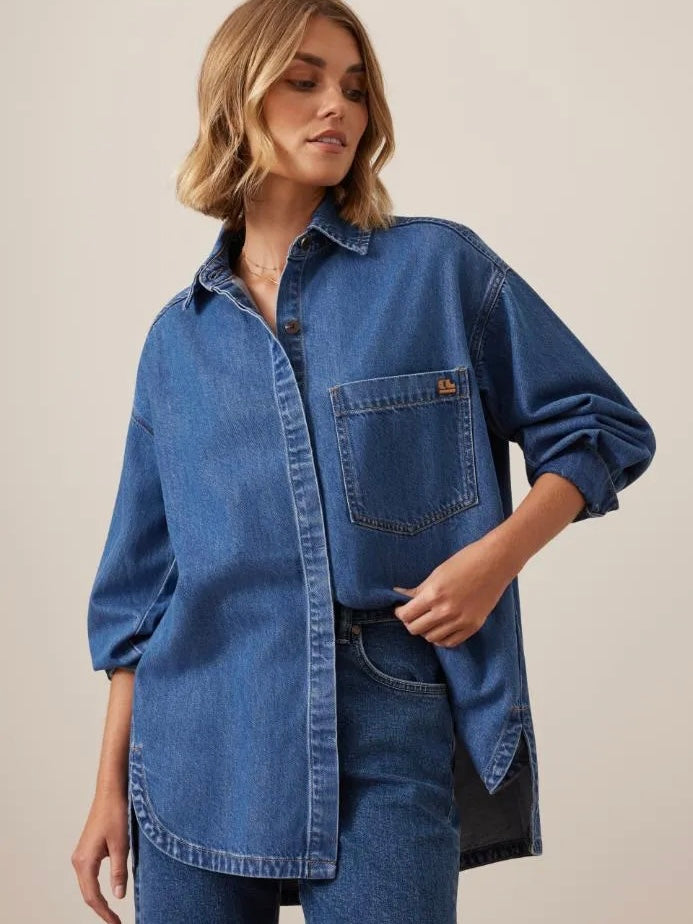 Gwynne Denim Shirt - Fresh Indigo