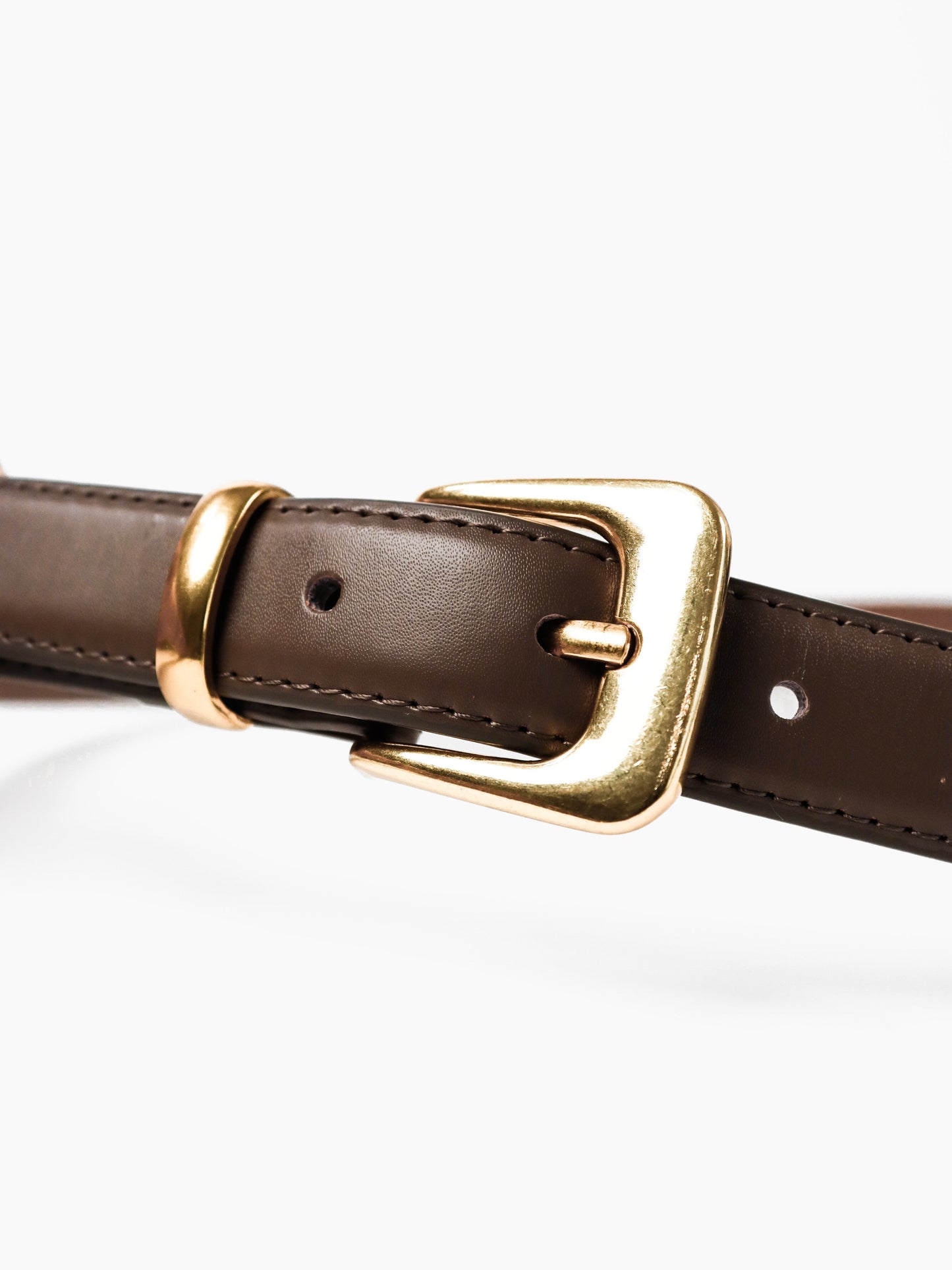 The Greta Leather Belt - Taupe