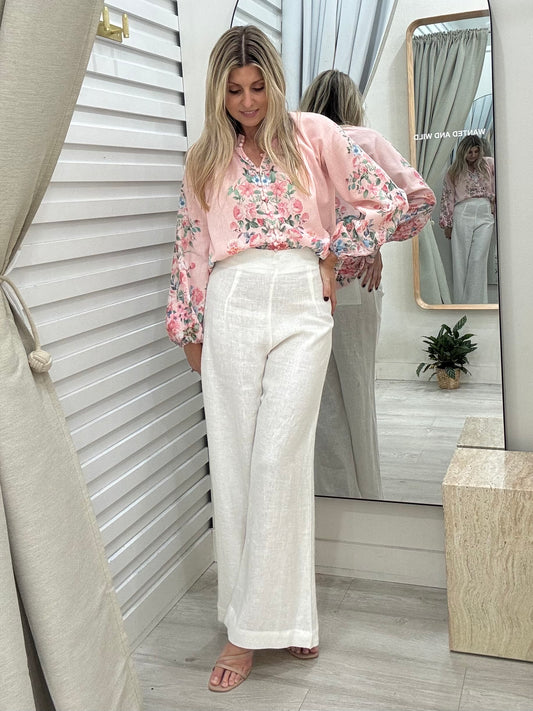 The Venice Shirt - Pale Pink Floral