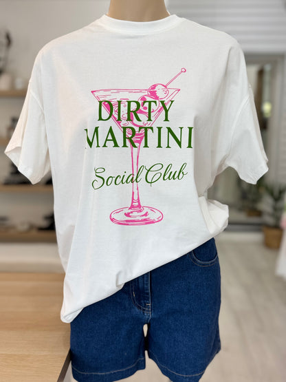 The Dirty Martini Tee - White