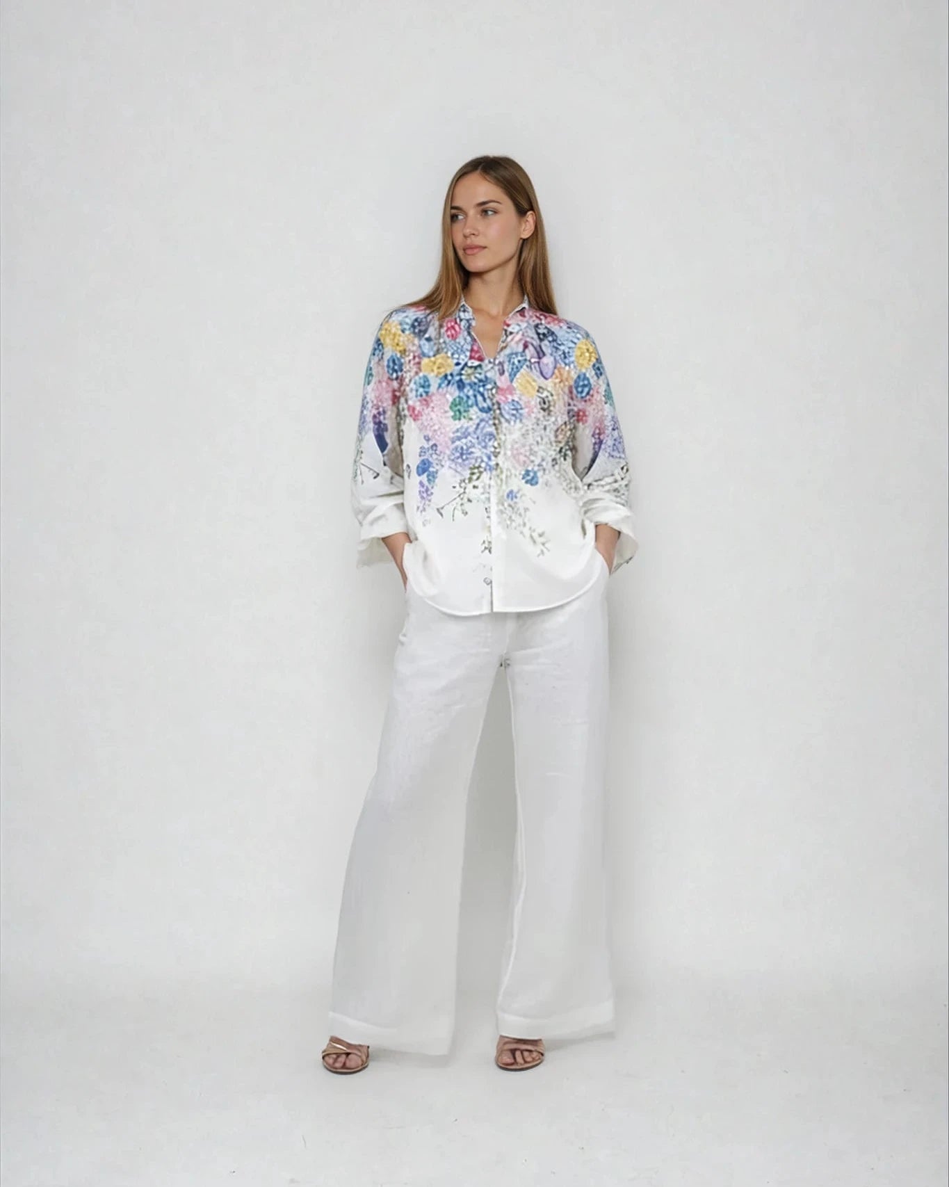The Lotus Shirt - Multi Floral