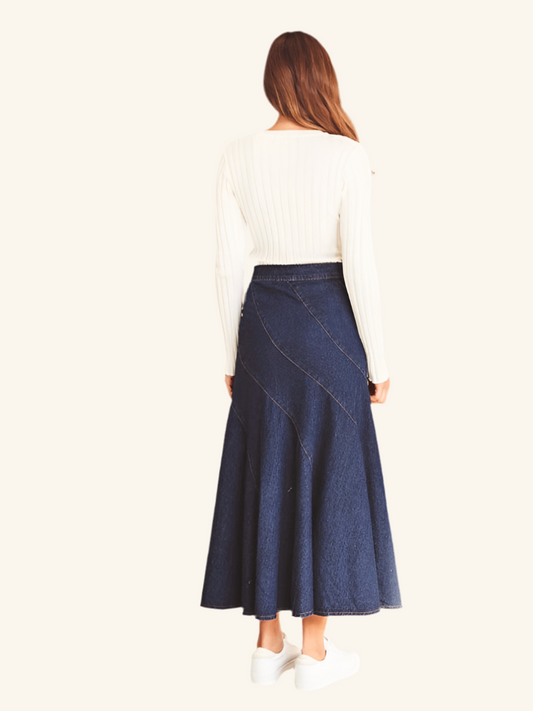 The Mason Skirt - Dark Denim