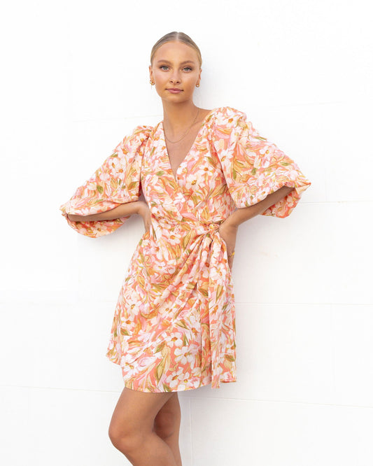 Alba Wrap Dress - Floral - WANTED AND WILD