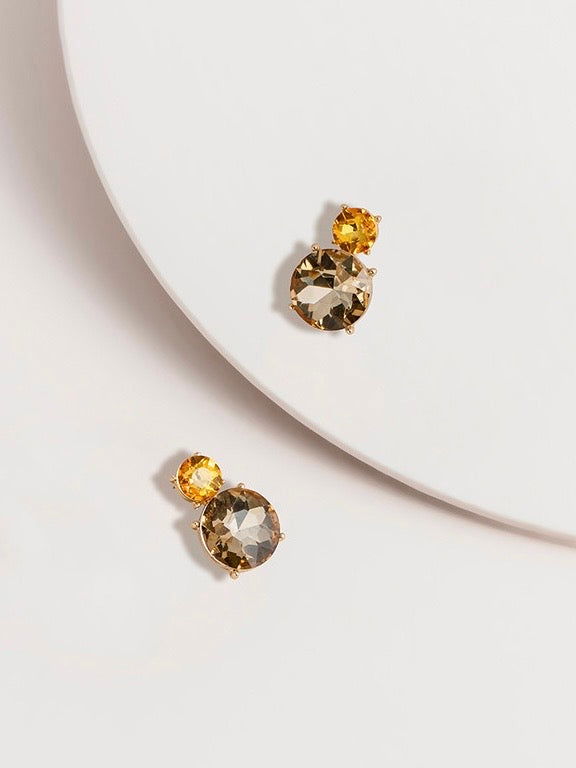 Anastasia Glass Gem Post Earrings - WANTED AND WILD
