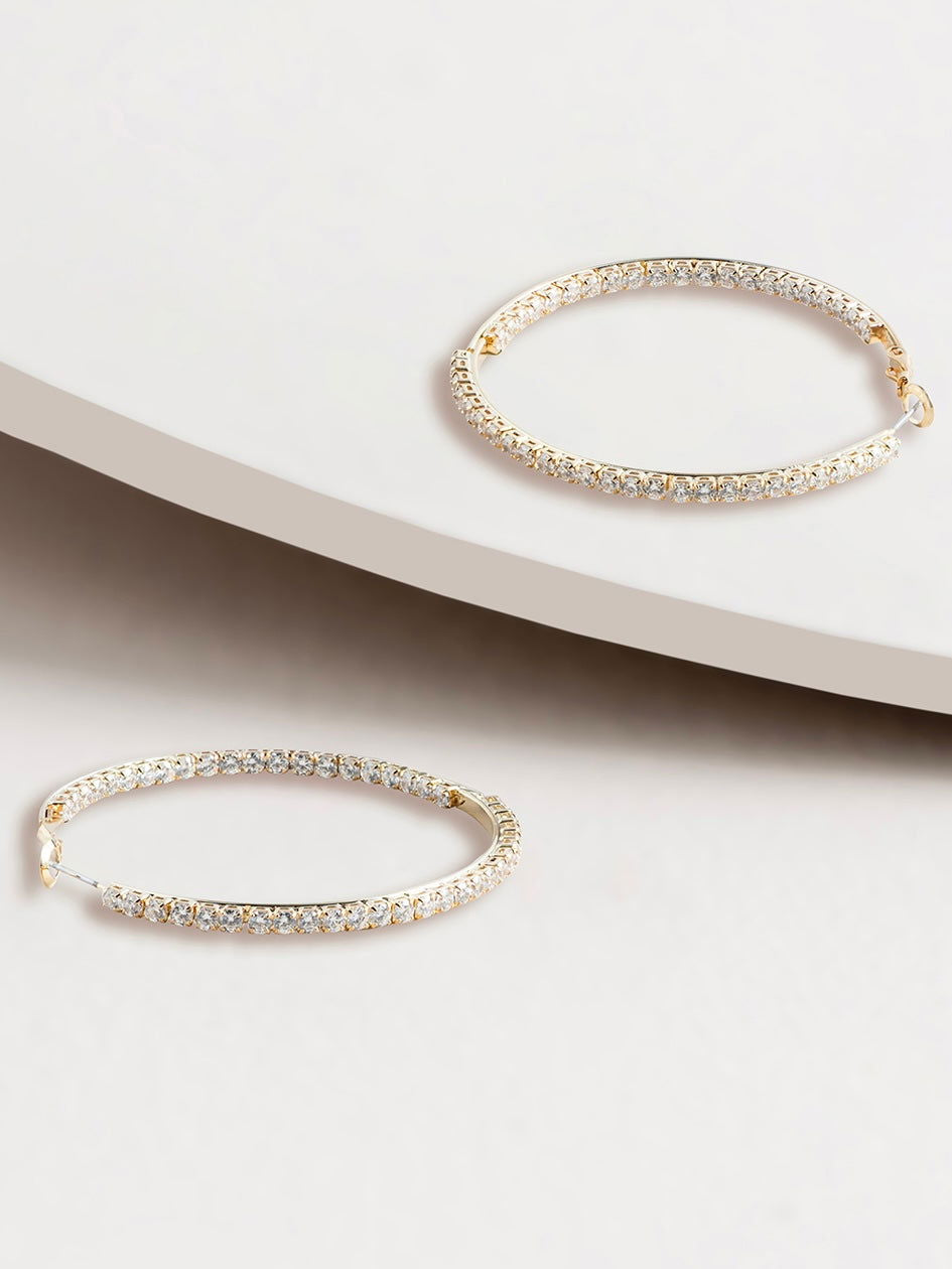 Anastasia Large Hoop Earrings - WANTED AND WILD