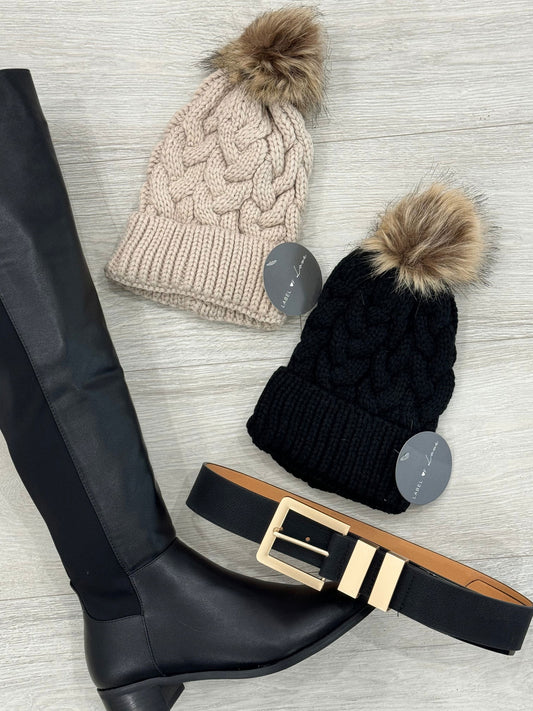 Aspen Rib Knit Beanie - WANTED AND WILD