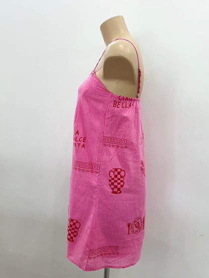 The La Dolce Vita Mini Dress - Hot Pink