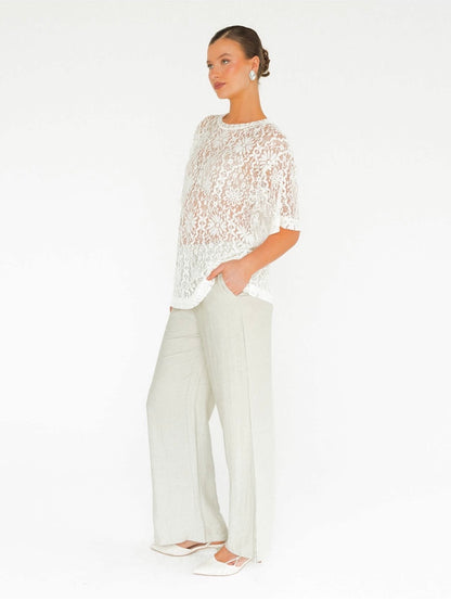 The Lace Tee | White