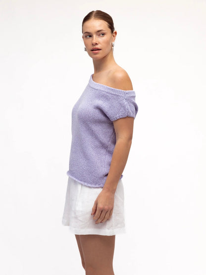 The Sienna Knit Top - Lavender