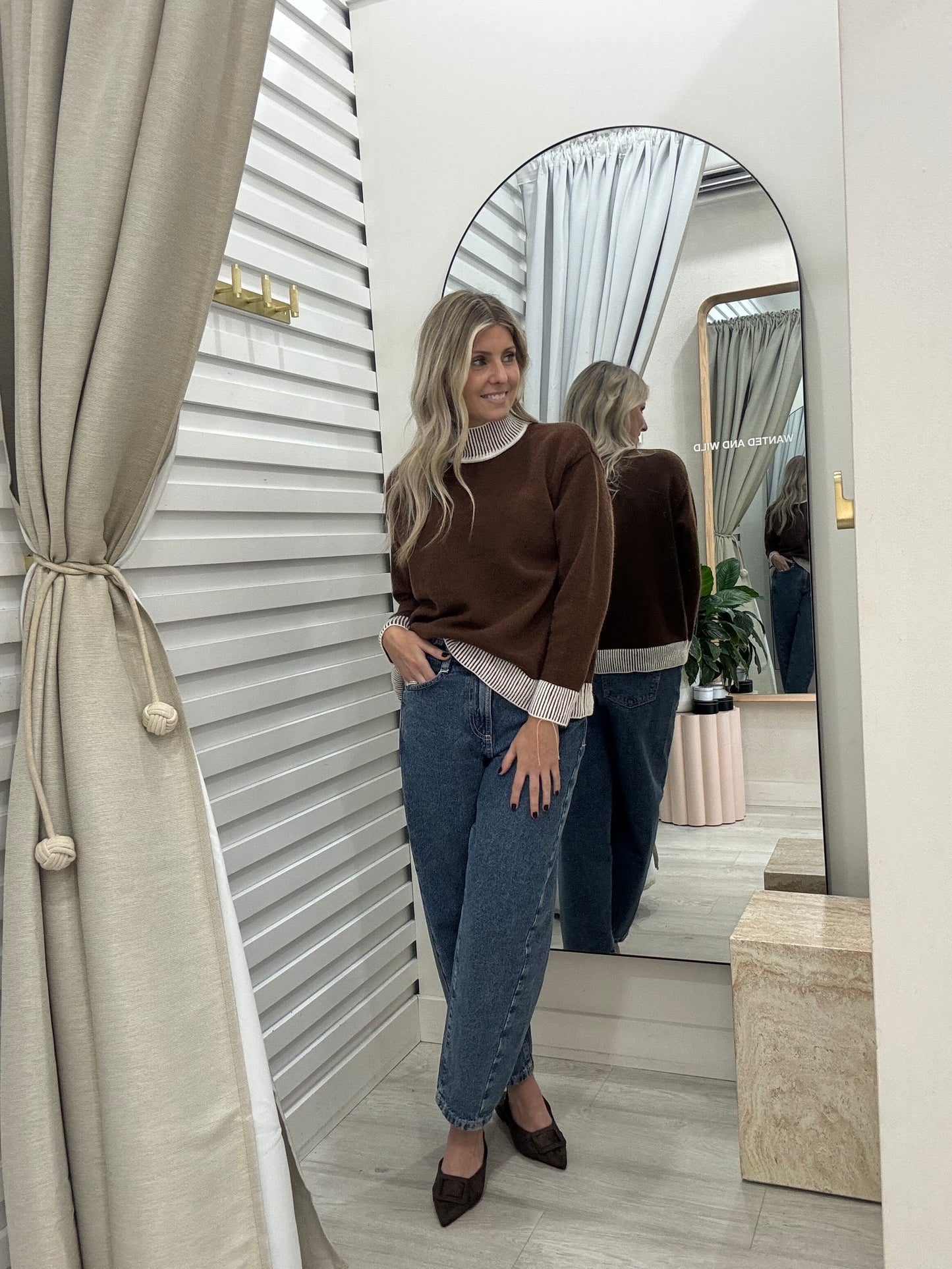 The Harper Knit Jumper | Chocolate