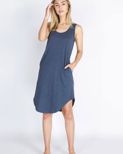 Bailey Midi Dress in Indigo 3rd Story the Label - WANTED AND WILD