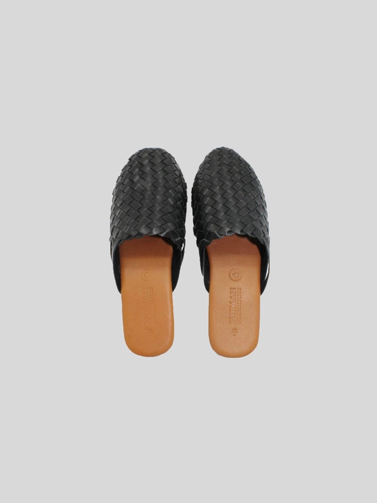 Barland Leather Slides - Black - WANTED AND WILD