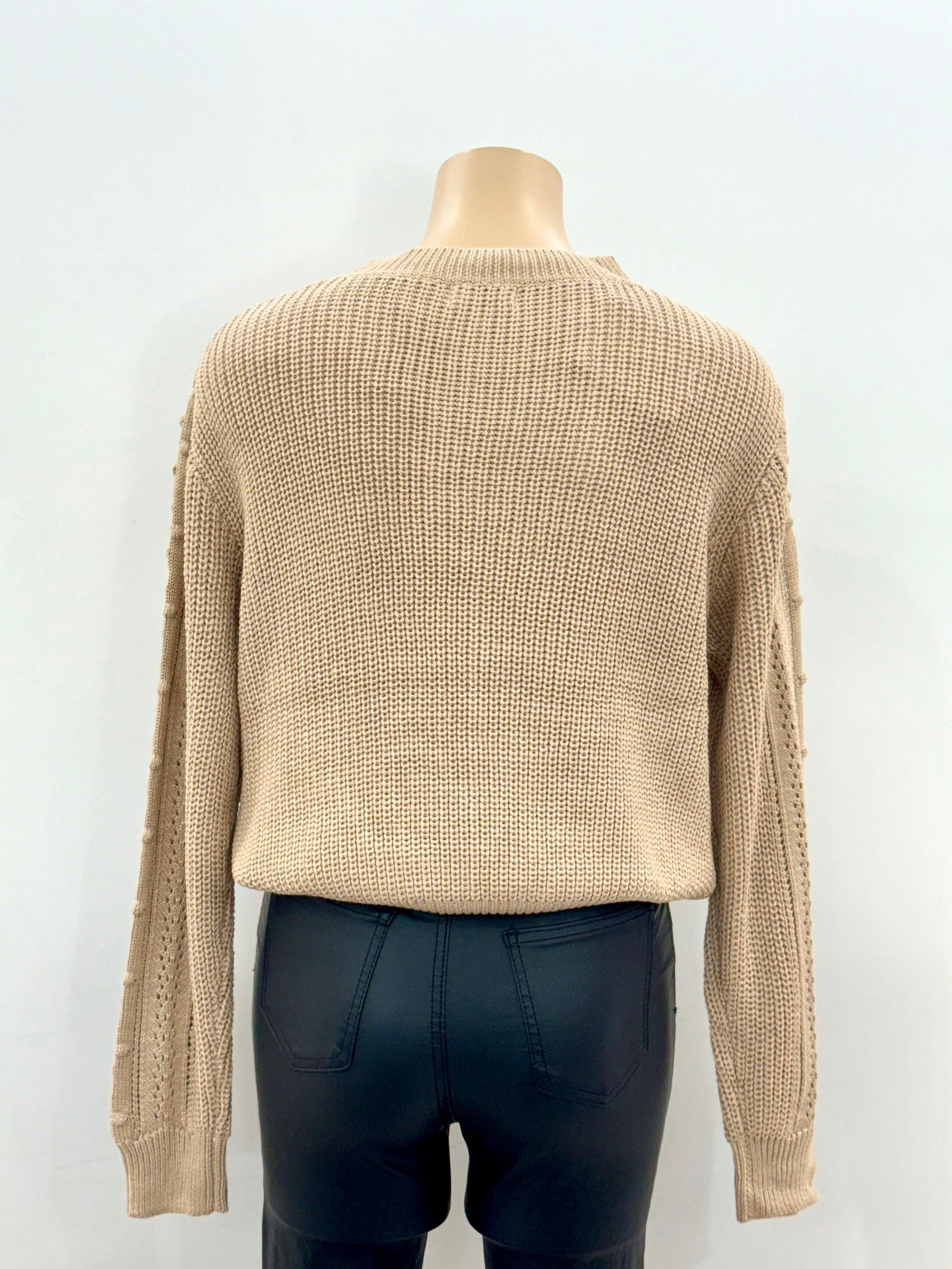 Bubble Knit Jumper - Beige - WANTED AND WILD