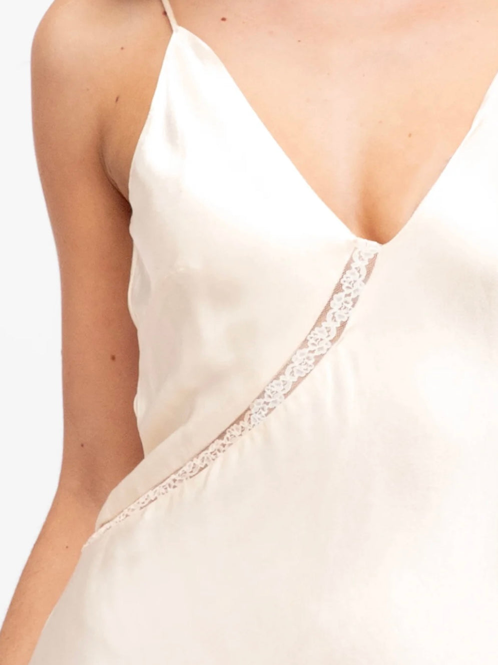 Lace Slip Dress - Champagne