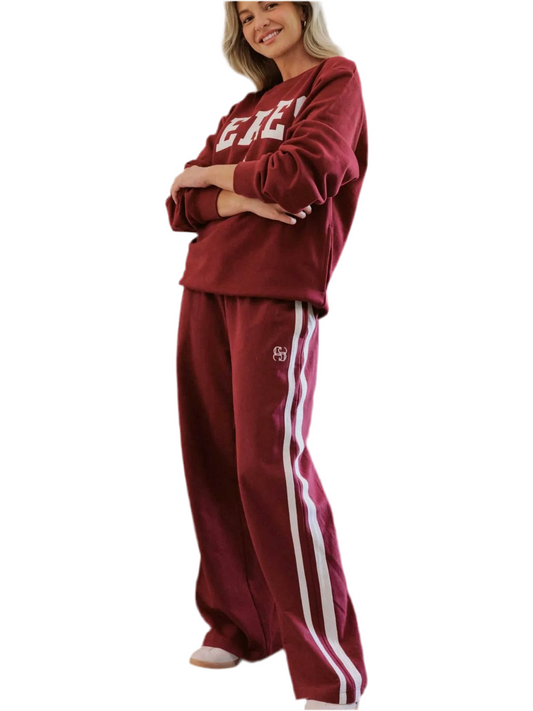 Ceres logo Track Pants - Burgundy