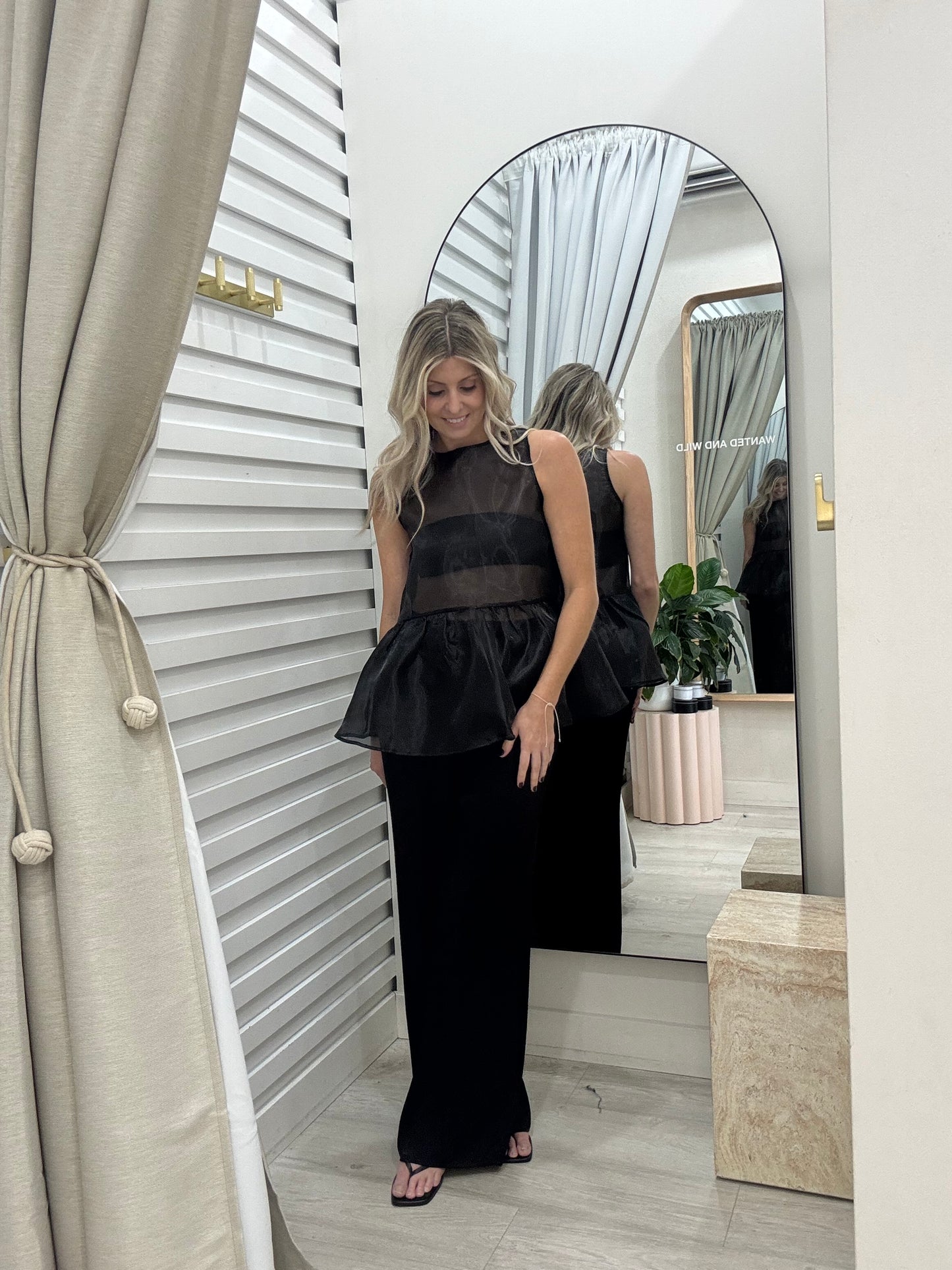 The Peplum Top | Black