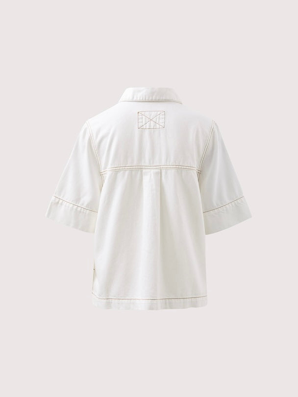 Noa Short Sleeve Denim Shirt | Ercu