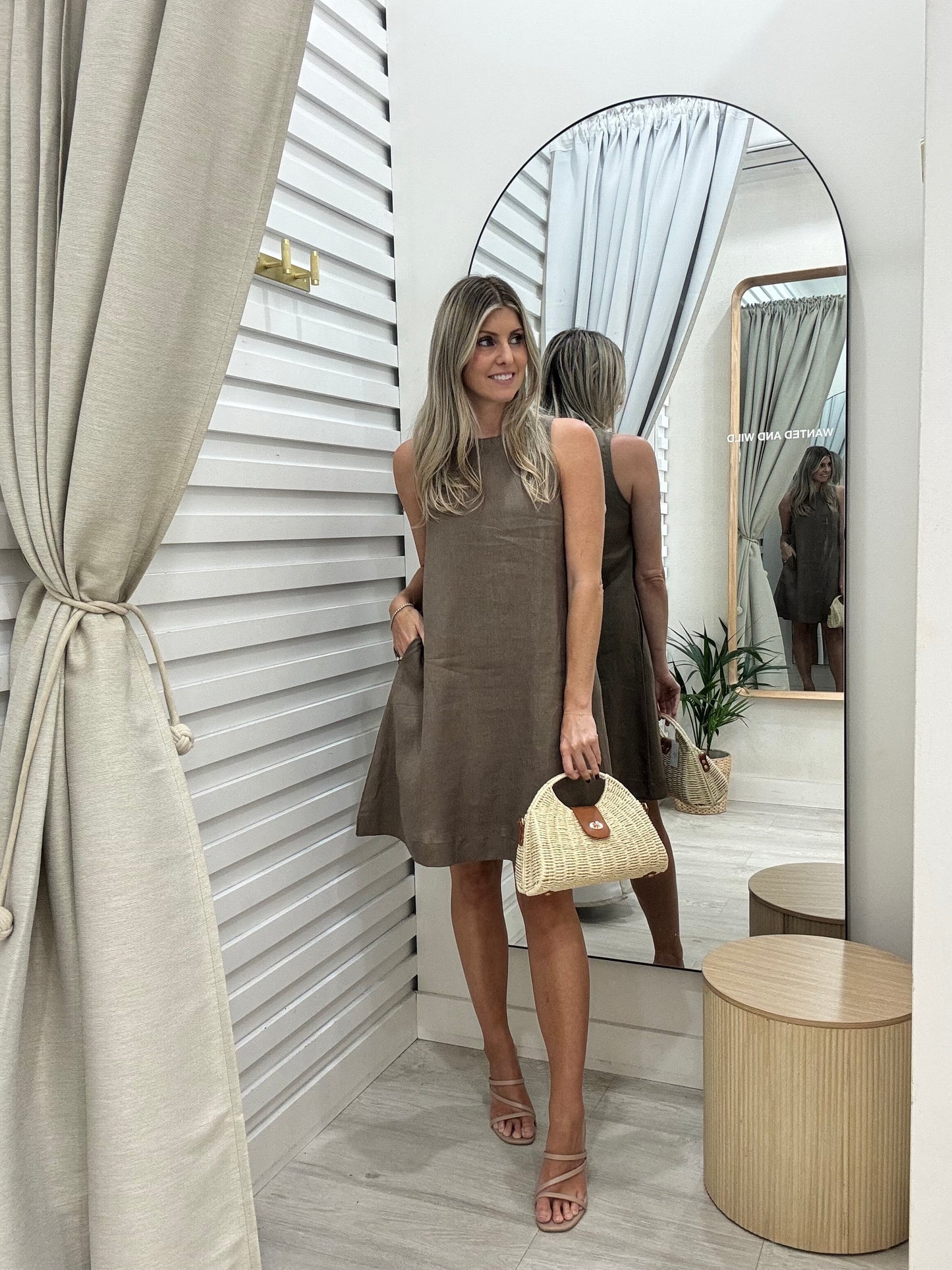 Atlas Shift Dress - Espresso